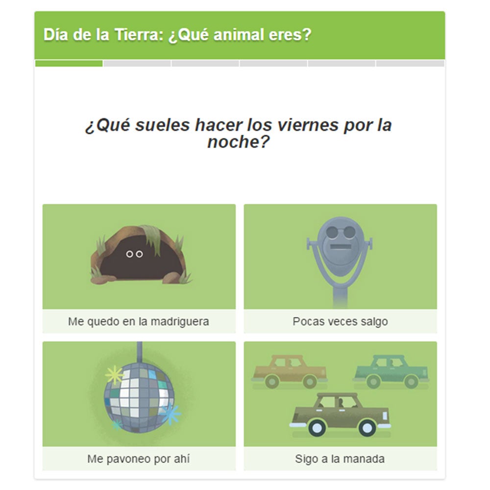 ¿Qué tipo de animal eres? Google te lo dice con un sencillo doodle del Día de la Tierra