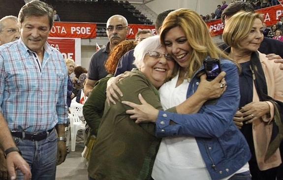 Susana Díaz, en Avilés: «Estoy orgullosa del Gobierno de Javier Fernández»