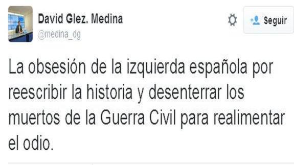 David González Medina la lía en Twitter