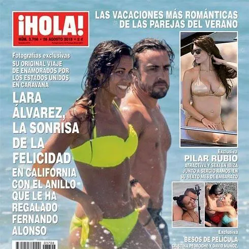 Lara lvarez y Fernando Alonso amor en las playas de California