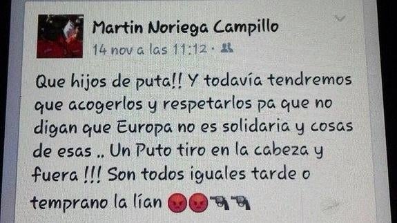 Dimite el concejal del PP en Peñamellera Baja que pidió «un puto tiro en la cabeza» para los refugiados