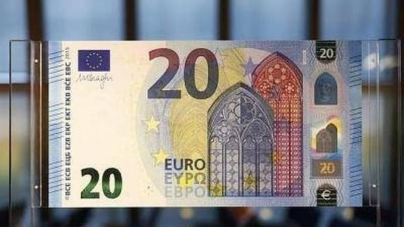 El nuevo billete de 20 euros empezará a circular el miércoles