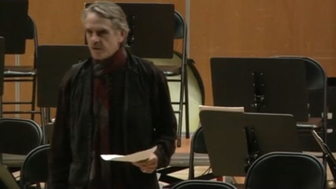 Jeremy Irons, sobre las tablas del Auditorio Príncipe Felipe