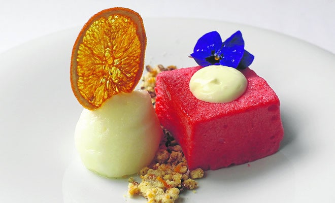 Esponja helada de naranja sanguina