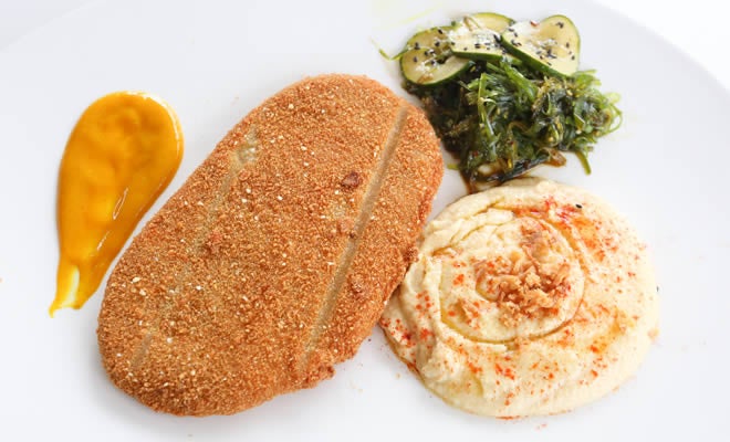 Cachopo vegano de queso y setas