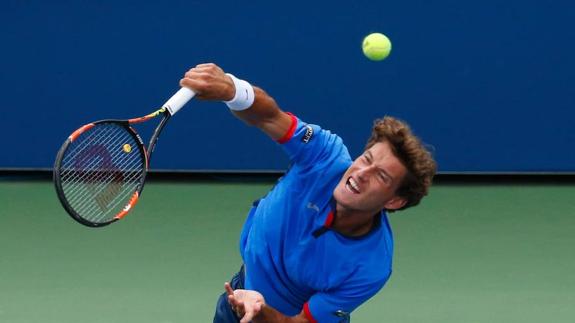 Pablo Carreño, en la final de dobles del Open de Chendgu