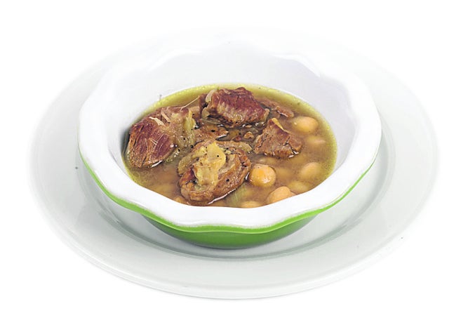 Cordero con garbanzos