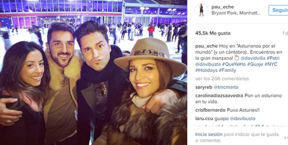 Dos asturianos por Nueva York: Paula Echevarría y David Villa se citan en la 'Gran Manzana'