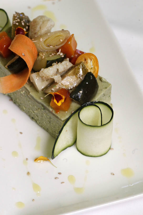 Panacota de espinacas y verduras