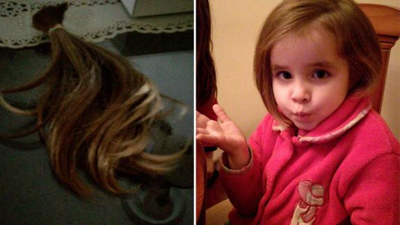 Una niña de 4 años de Jaén dona su cabello para hacer pelucas a otros pequeños con cáncer