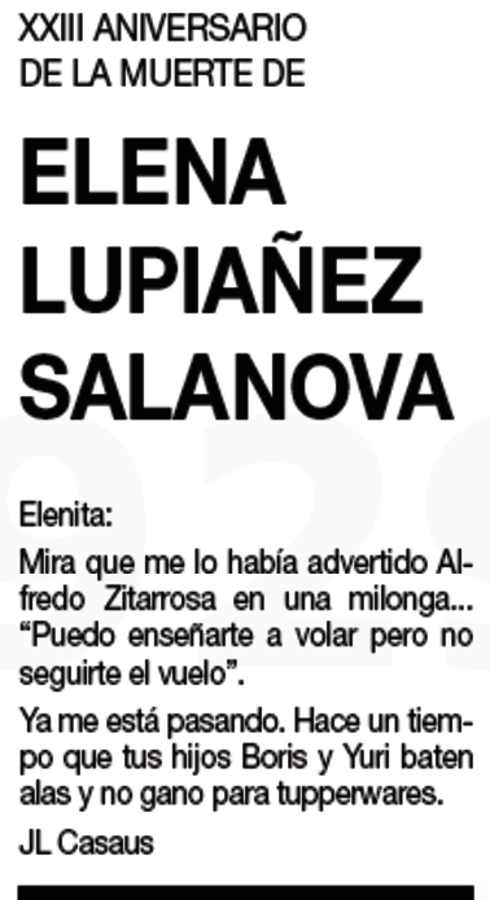 El hombre que cada año escribe una carta a su mujer muerta a través de las esquelas de El País