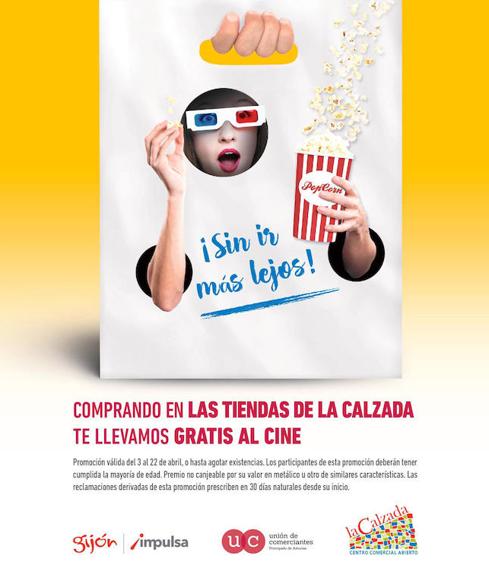 Más de 90 comercios en La Calzada y Natahoyo regalan entradas para ir al cine