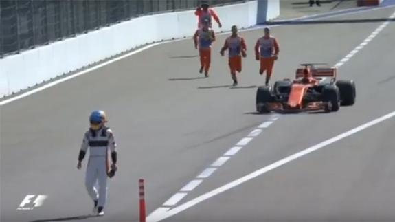 Gran Premio de Rusia de Fórmula 1: Fernando Alonso abandona antes de la salida