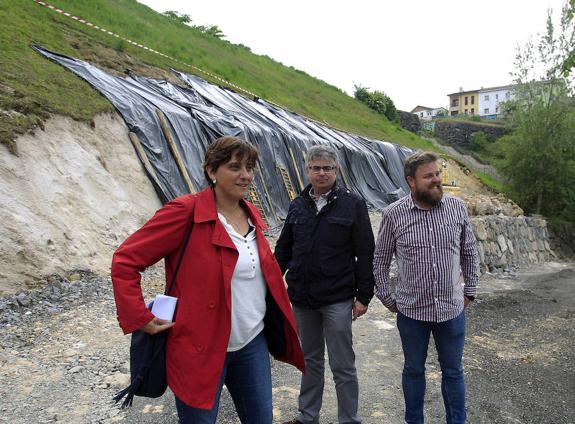 Un doble muro sostendrá la ladera junto al Tartiere